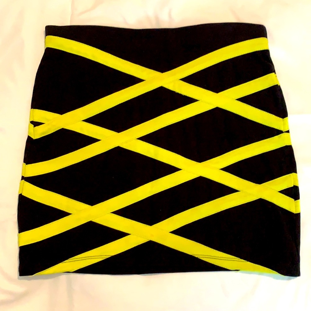 Neon Stripe Mini Skirt
